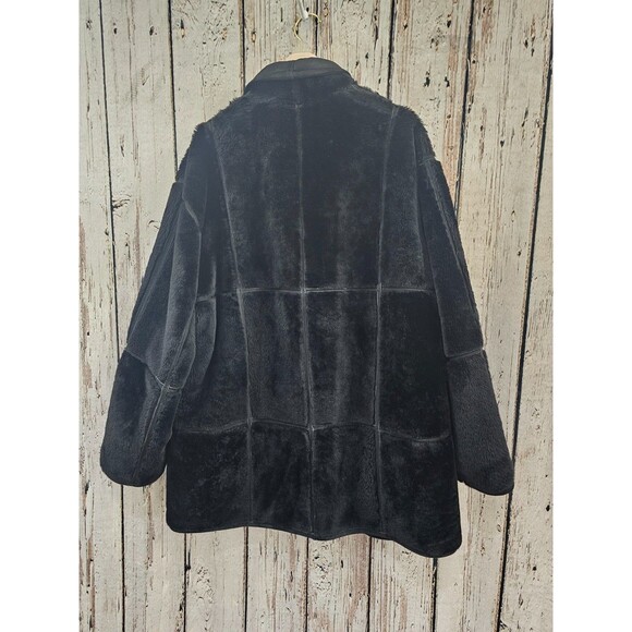 Men's 58 Seraphin France Shearling Mouton Sheapskin Leather Reversible Coat EUC - Picture 16 of 16